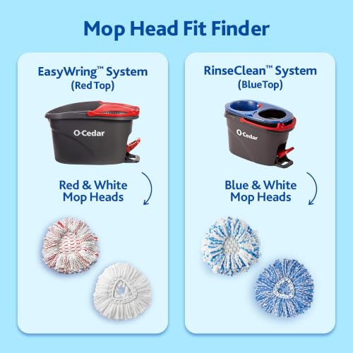 O-Cedar EasyWring RinseClean Microfiber Mop Refill 4-Pack - Classic - Blue