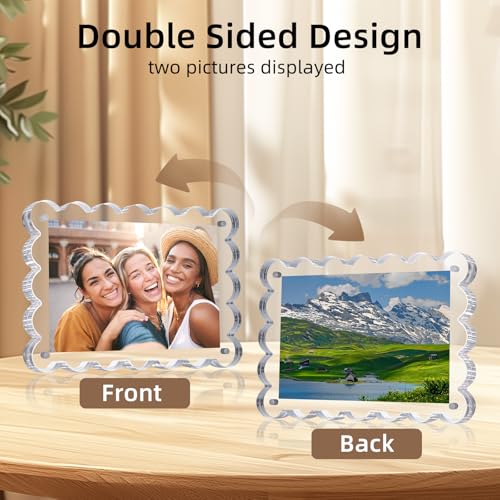 3-Pack 4x6 Acrylic Picture Frames - Double-Sided Tabletop Display Set