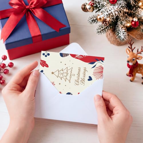 Gueevin 72 Pcs Reindeer Christmas Cards Bulk with Envelopes & Stickers - Variation: Reindeer