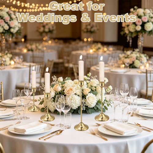 Gold Candlestick Holders, 27Pcs Taper Candle Holders