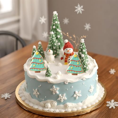 2 Pcs Christmas Tree Silicone Molds – 6 Cavities, Food-Grade Bakeware (Light Green)