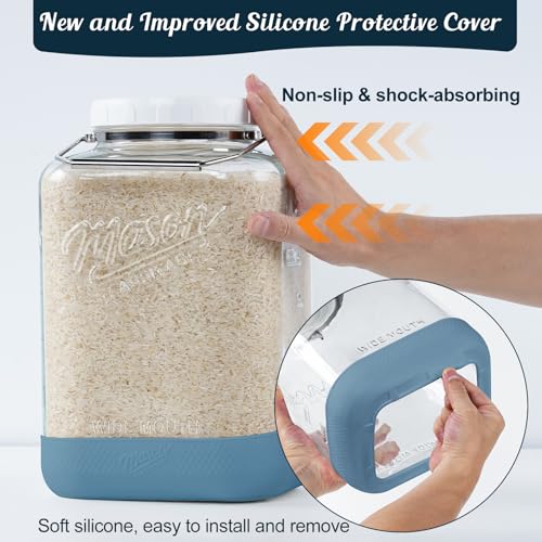 2 Gallon Glass Mason Jar with Airtight Lid - 2 Pack, Square Storage & Fermentation
