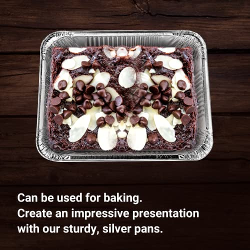 Disposable Aluminum Half Size Baking & Roasting Pans 9x13 - 100 Pack