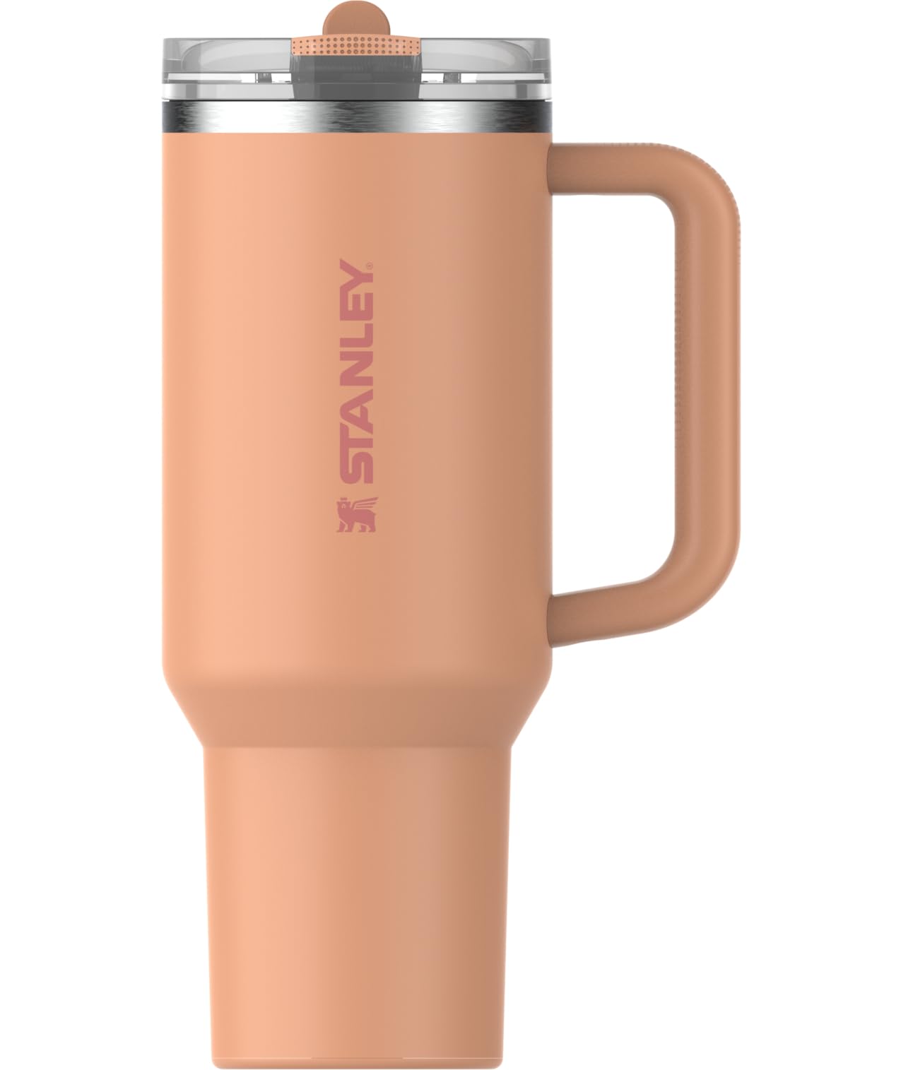 STANLEY Quencher ProTour Flip Straw Tumbler with Leakproof Lid 40 oz | Built-In Straw and Handle | Cup Holder Compatible for Travel | Insulated Stainless Steel Cup | BPA-Free | Apricot