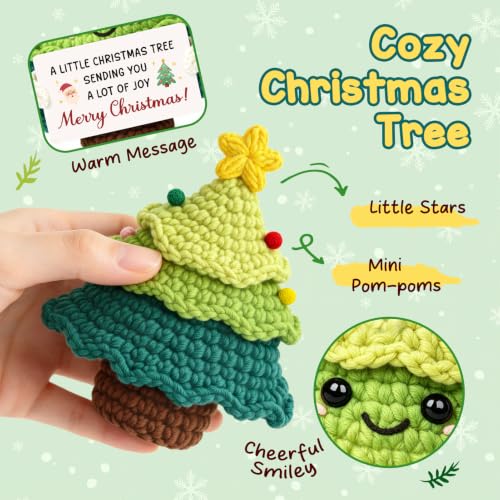 Merry Christmas Mini Crochet Tree Gift for Women – Crosheet