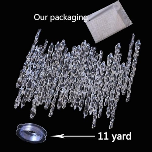 25 pcs icicles Ornament Set - ToBeIT Christmas Decoration Acrylic Clear icicles Set (25pcs Icicle Ornament)