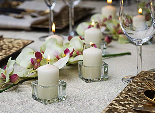 Ivory Pillar Candles 2x4 Inches - 20 Pack Dripless Smokeless Set - Premium Quality