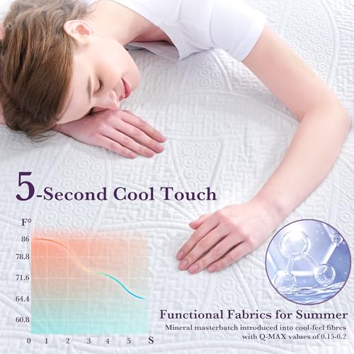 Twin XL Gel Memory Foam Mattress Topper with Cooling Cover - 2 Inch