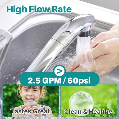 ICEPURE WFC5300A Under Sink Water Filter System - 3 Year/22000 Gallon Replacement, Heavy Metal & Chlorine Removal
