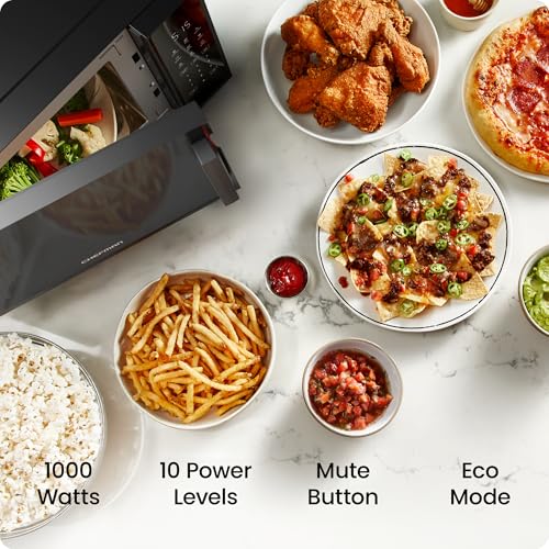 Chefman 1.1 Cu. Ft. 1000W Countertop Microwave Oven Black - Compact & Powerful
