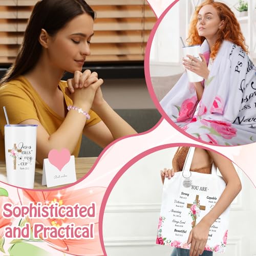 Christian Gifts for Women - Faith Inspirational Tumbler, Blanket & Accessories