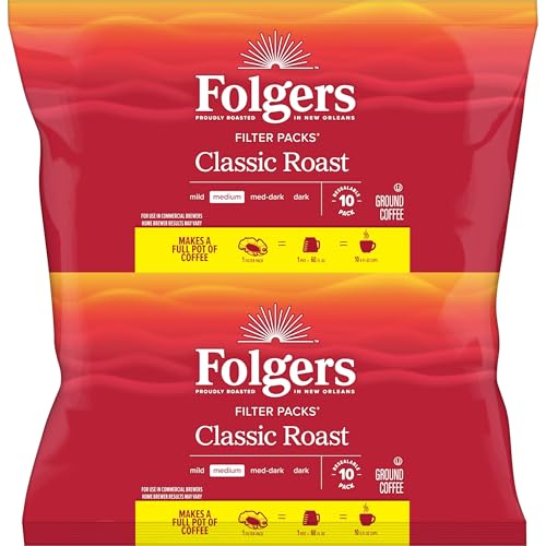 Folgers Classic Roast Medium Roast Ground Coffee Filter Pack - 42 Ounce