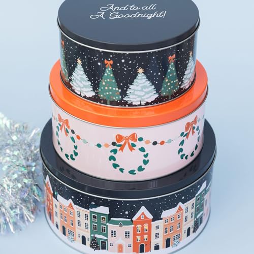 Steel Mill & Co. Twas the Night Before Christmas Cookie Tin Set of 3