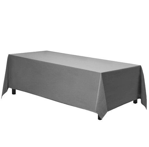 Gee Di Moda Rectangle Tablecloth - 70 x 120 Inch Charcoal Table Cloth for 6 or 8 Foot Rectangle Tables - Heavy Duty Washable Fabric - for Holiday Party, Dinner, Weddings, Baby Shower & Events