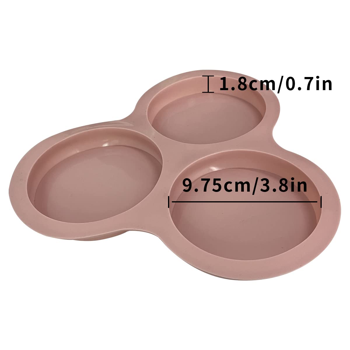 KVZVK Reusable Egg Pan for Air Fryer - 3 Cavity Non-Stick Baking Pan, Hamburger Bun Mold, Accessory