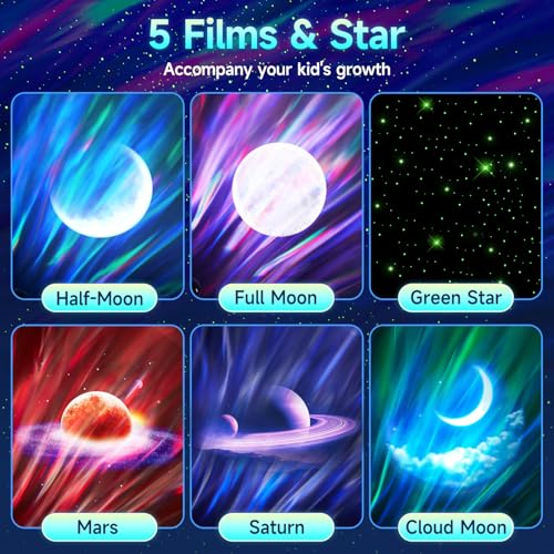 Staryou Black LED Light Projector with 375 Effects - Home Decor Night Lamp
