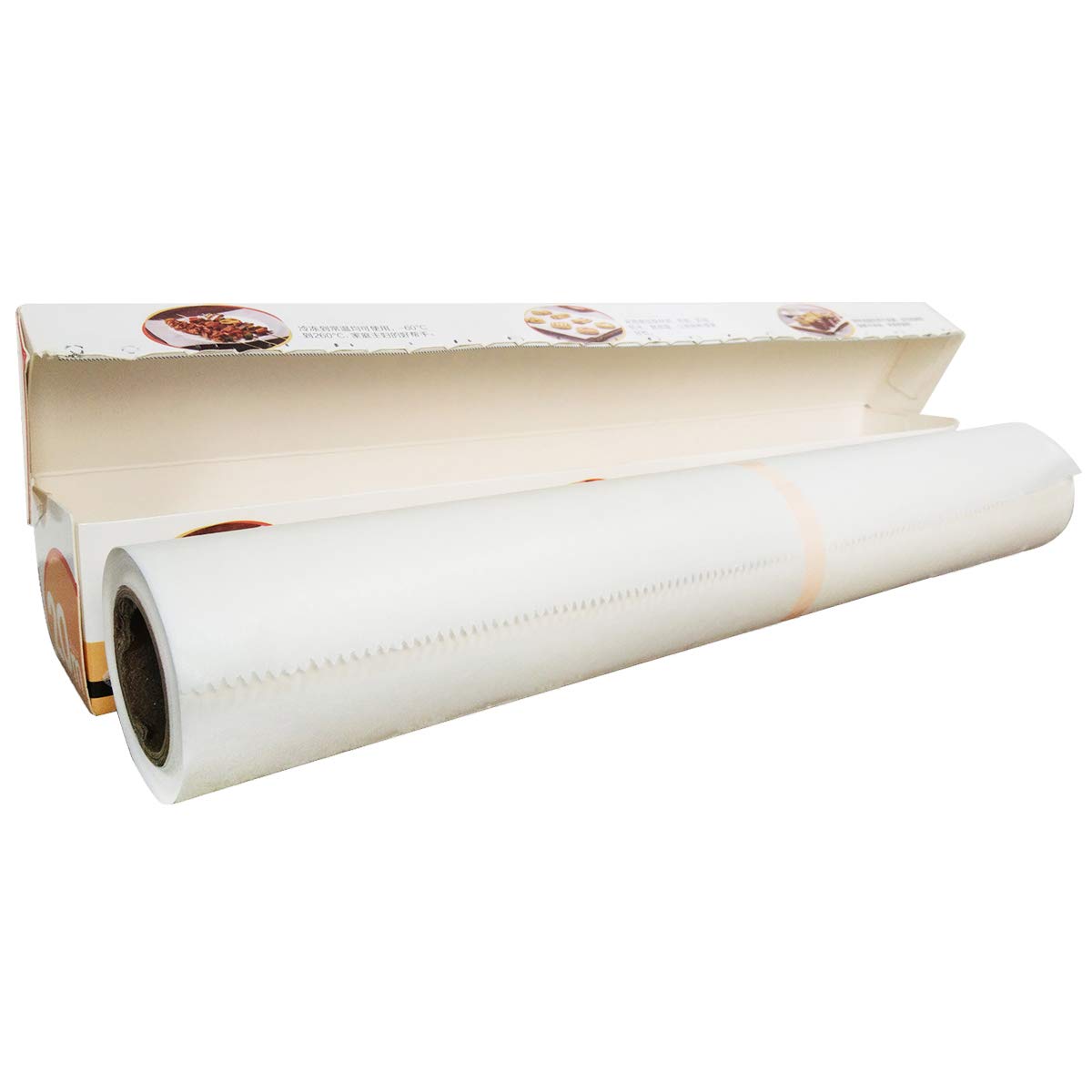 Nonstick Parchment Paper Roll for Baking, Reusable Food Grade Waterproof&Oilproof Wax Paper, 12" x 66' Heavy Duty Roasting Pan Liner for Oven Air Fryer Kitchen Barbecue[White]