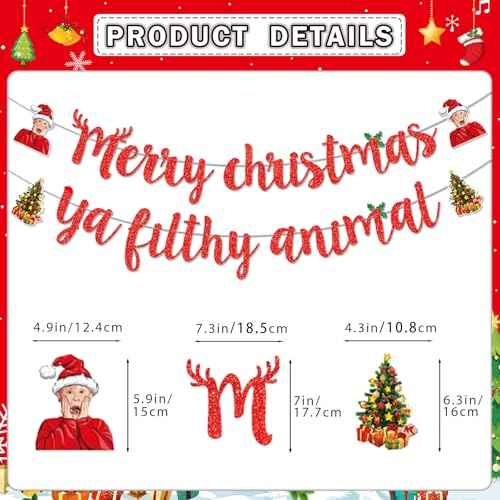 Merry Christmas Banner Home Alone Christmas Decorations