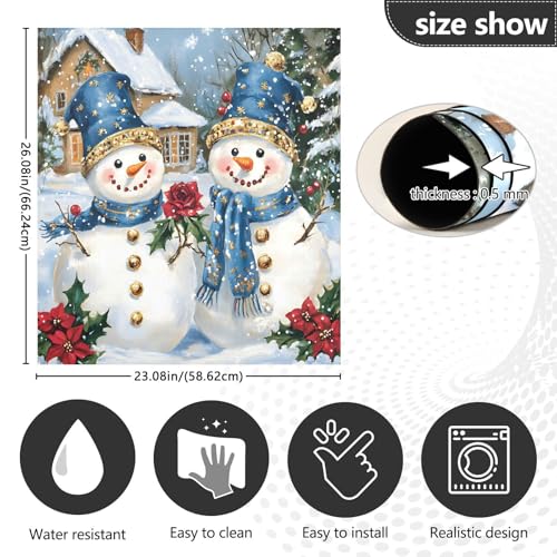 ALAZA Snowman Snowflakes Dishwasher Magnet Cover Front Door 23x26 in Decor