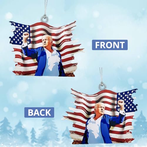 COMASOL Trump Christmas Ornament 2026 - Donald Trump Holiday Tree Decoration