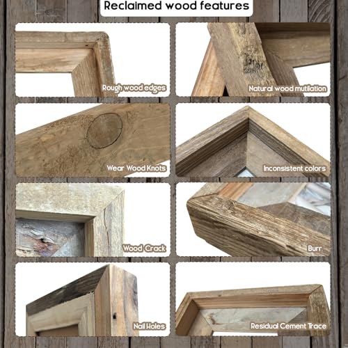 24x36 Rustic Reclaimed Wood Picture Frame - Shadow Box Wall Decor