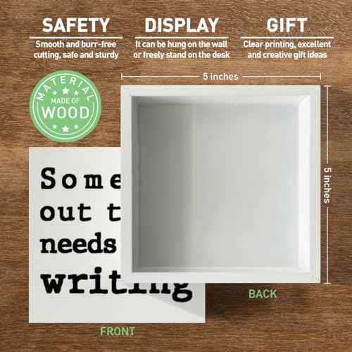 Writer Gifts for Women Men, Author Novelist Writing Lover Journalist Christmas Birthday Gifts Writer Home Office Desk Decor Wooden Box Sign, Someone Out There Needs Your Writing