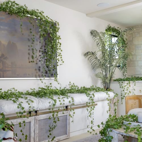 Artificial Ivy Garland 672Ft UV Resistant Fake Vines for Home Garden Party Decor - 96 Pack