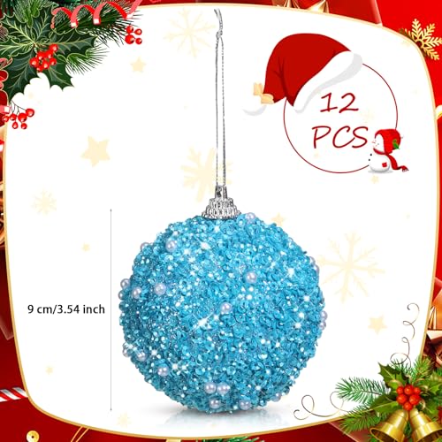 Liliful 12 Pcs Christmas Ball Ornaments Tree Decorations Shatterproof