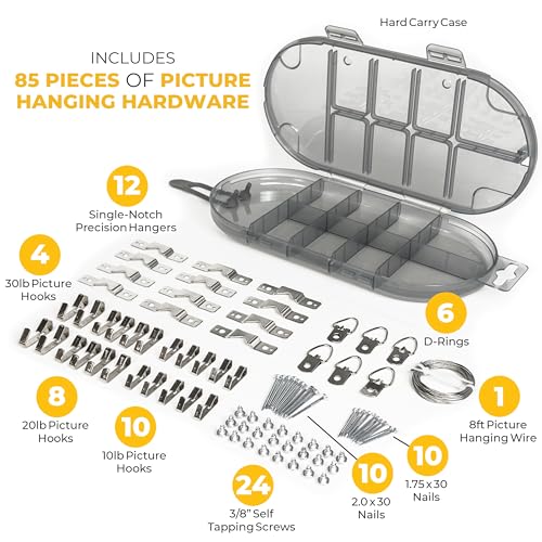 Pro All-in-One Picture Hanging Kit with Level & Hardware - Go Hang It!