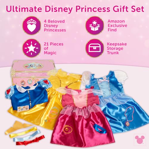 JAKKS Pacific Disney Princess Dress Up Trunk Deluxe 21-Piece Costume Set - New Deluxe Variant