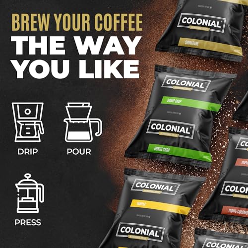 Colony Coffee Ground Frac Packs Colombian Medium Roast 2.5 Oz Pack of 32 - Ground Coffee