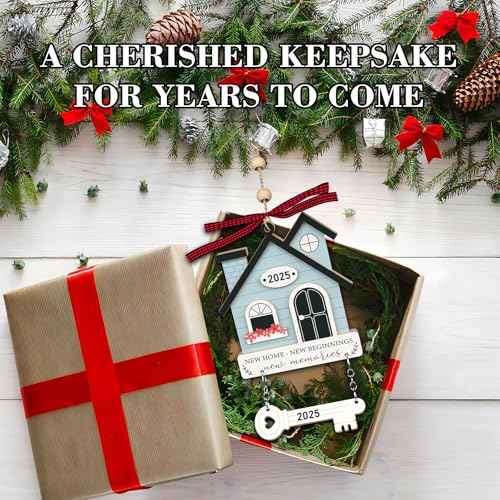 New Home Ornament 2025 - Housewarming Gifts for New House, First New Home Warming Gift Ideas for Couple - House Ornaments for Newhouse Owners Ideas - First Christmas 2025