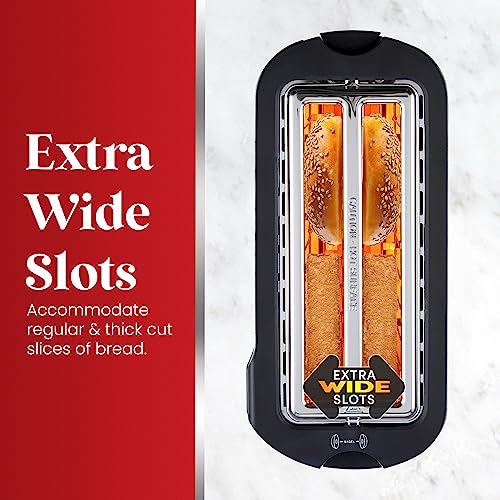 Elite Gourmet 4-Slice Long Slot Toaster, Extra-Wide Slots, Countdown