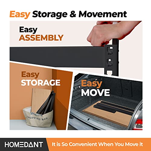 Garage Storage Shelves - Black 35.9"W x 16.2"D, 5-Tier Metal Shelving Unit, Tool-Free Assembly