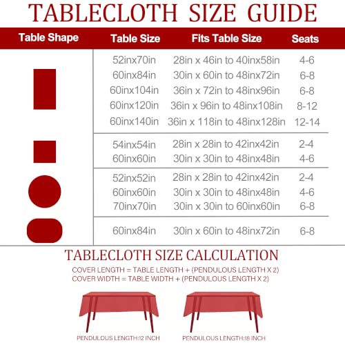 Christmas Tablecloth 60x140 Inch Rectangle, Decorations For Home