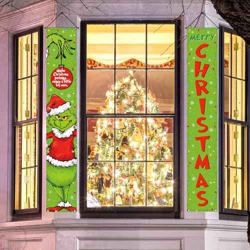 Christmas Decorations Merry Christmas Welcome Sign Winter New Year Xmas Party Decorations and Supplies for Home-12¡¿71''