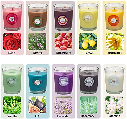 Scented Candle Set with 20 Colors - Natural Soy Wax Aromatherapy Candles Gift