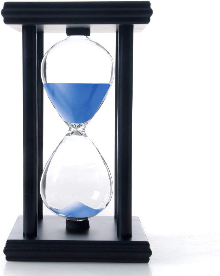 60-Minute Wood Sand Timer Hourglass | Bellaware White Decorative Timer