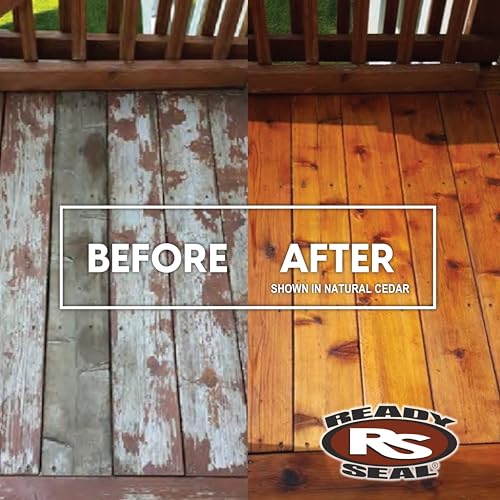 Ready Seal Exterior Wood Stain & Sealer Pecan 1 Gallon - No Drips, UV Protection