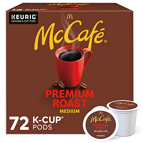 McCafe Premium Roast Coffee K-Cup Pods - Medium Roast, 72 Count, Recyclable, Compatible with Keurig