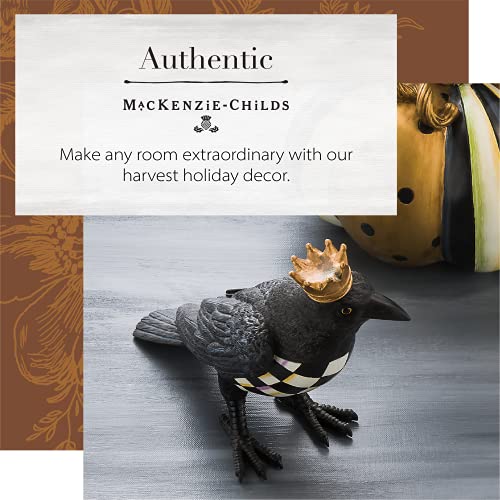 Halloween Crow Figurine with Gold Crown - Elegant Indoor Fall Decor