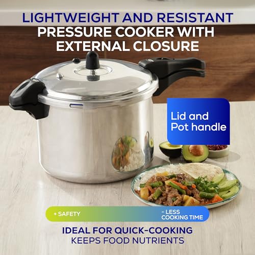 Universal 10.5 Qt Aluminum Pressure Cooker - Heavy Duty Olla de Presion