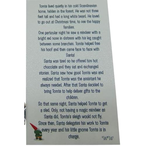 Tomte Legend of The Christmas Gnome Ornament with Enchanting Story Card Gift Set