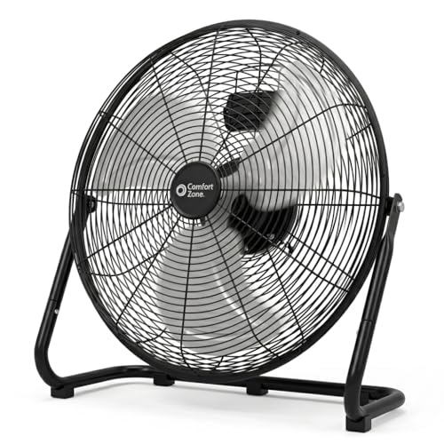 Industrial 20-Inch High-Velocity Floor Fan - Heavy Duty 3-Speed Tilt & Quiet Operation