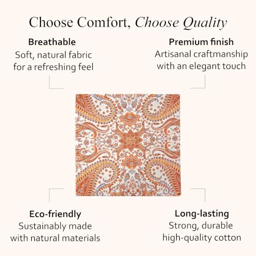 Kashmiri Paisley Square Cotton Tablecloth 54x54 Inch - CPC Printed