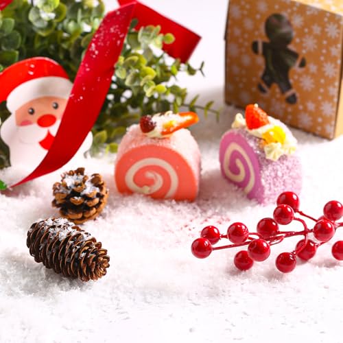 Artificial Snow Powder for Christmas Decorations - 100g Glitter Fake Snow for Winter Village & Holiday Crafts