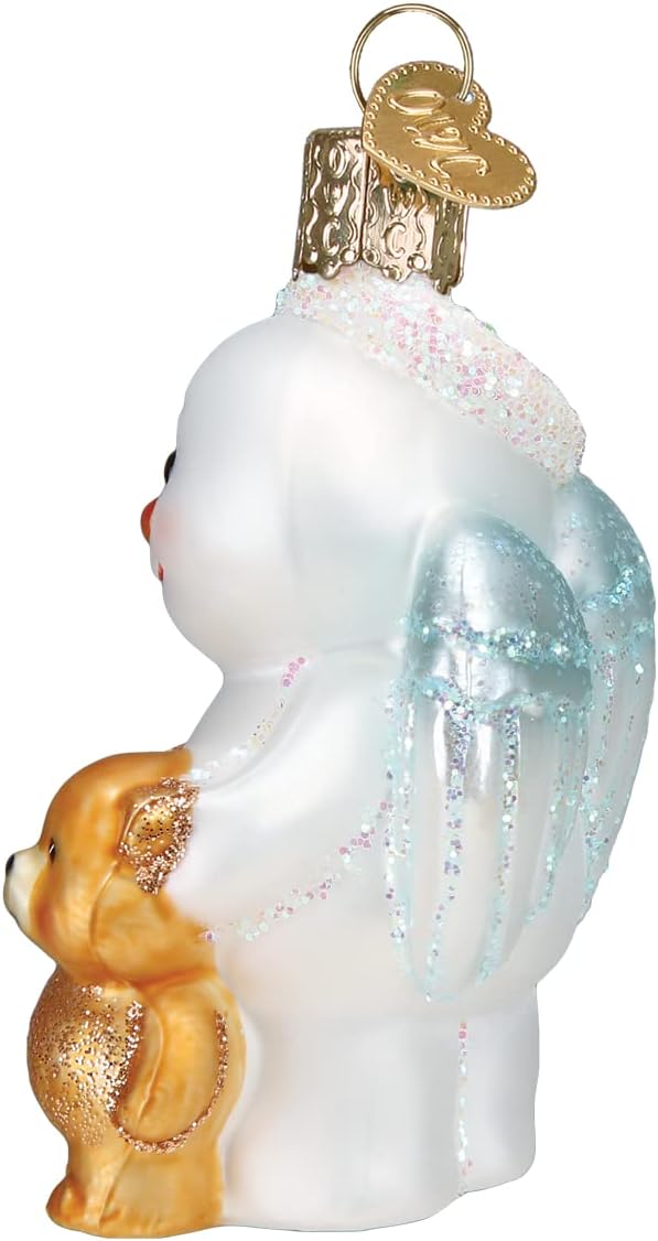 Baby Angel Glass Blown Ornament - Old World Christmas Tree Decor