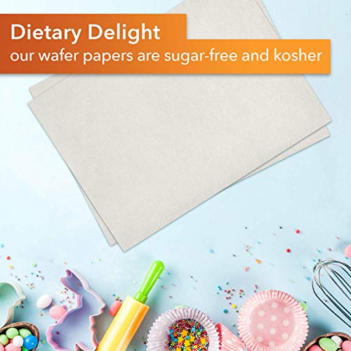 Edible Wafer Paper Sheets for Cake Decorating 8x11 Inch - 100 Pack