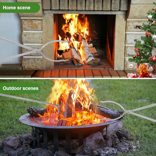 40-Inch Stainless Steel Fire Tongs Set - Heavy Duty Fireplace & Fire Pit Tool - Variation of 40