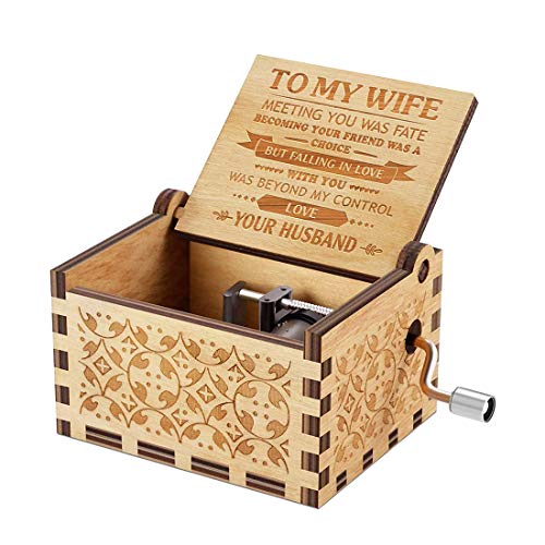 To My Wife Romantic Wooden Music Box Gift - You Are My Sunshine from Husband Muzero
